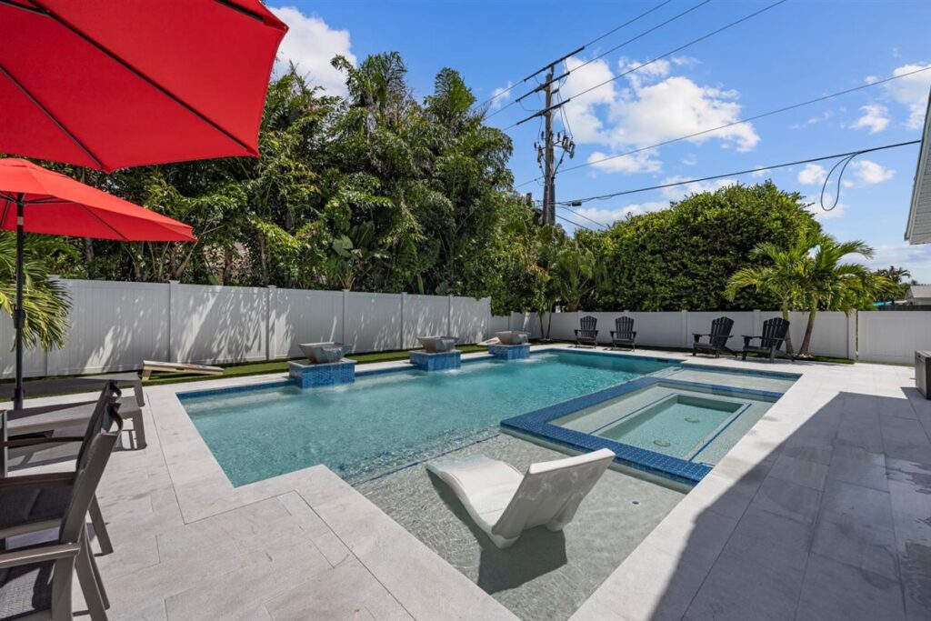 Enjoy a cocktail poolside